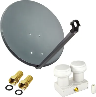 Produktbild von PremiumX SAT Anlage 80cm Antenne Aluminium Single Monoblock WE F-Stecker