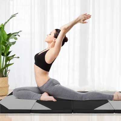 Produktbild von Trainingsmatte – Yogamatte – Fitnessmatte – Gymnastikmatte – Trainingsmatte – Dicke: 3,8 cm – Wasserabweisendes Kunstleder