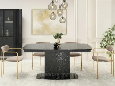 Produktbild von Ausziehbarer Esstisch 160(240)x90 BELLO - schwarz
