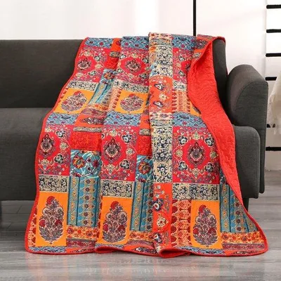 Produktbild von Famanu Beddensprei Patchwork 150 x 200 cm - Boho Design
