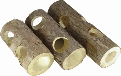 Produktbild von Elmato 10502 Naturholz-Röhre mit Löcher, VE=2 Stück, 16cm