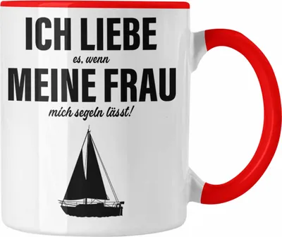 Produktbild von Trendation - Tasse für Segler Geschenke Männer Tasse Geschenkideen Zubehör Gadgeds Segeln Lustig (Rot)