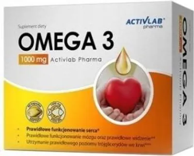 Immagine prodotto di Omega 3 1000 mg di olio di pesce marino, fonte di acidi EPA e DHA Activlab Pharma