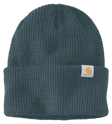 Produktbild von Carhartt 107187 Waffle Cuffed Beanie Dark Harbor Teal OS