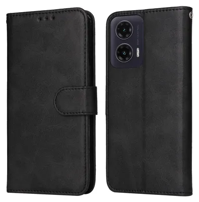 Immagine prodotto di Per Motorola Moto G35 Custodia pieghevole in Pelle finta per telefono cellulare Cover Book Wallet Nero