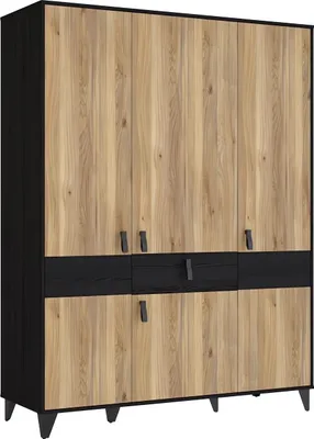 Produktbild von Kleiderschrank LYA LYAS831 Schrank 153x201xx53 cm 3 türiger 1 Schublade