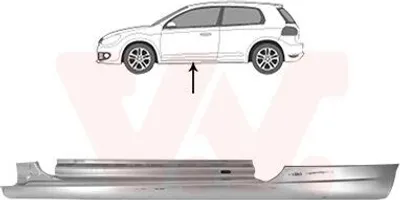 Produktbild von VAN WEZEL 5863101 Schweller Reparaturblech Einstiegblech Links für VW GOLF VI (5K1)