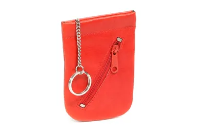 Produktbild von LEAS Schnappschlüsseltasche Schlüsselglocke Echt-Leder, rot Special Edition