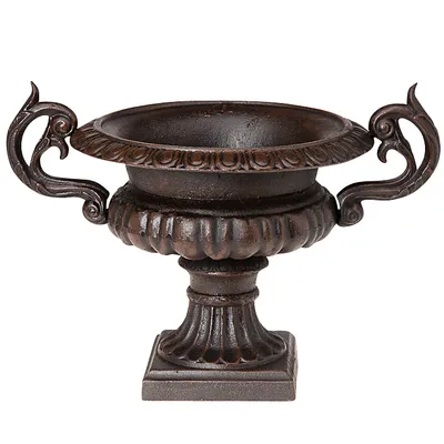 Produktbild von Nostalgie Amphore Pflanzkübel Blumentopf Blumenkübel Gusseisen antik Stil braun