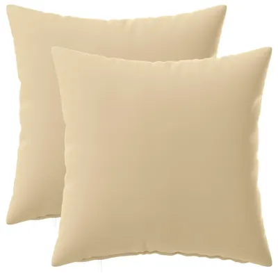 Image de vidaXL, housses de coussin, lot de 2, HEERLEN, beige, 35 x 35 cm, polyester