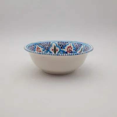 Immagine prodotto di Insalatiera marocchina con bordo turchese - P 20 cm