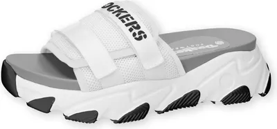 Produktbild von Dockers Damen Pantolette Weiß/Grau, EUR 39, Klettverschluss, profilierte Laufsohle, Textil/Synthetik