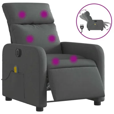 Produktbild von vidaXL Massagesessel Elektrisch Dunkelgrau Stoff