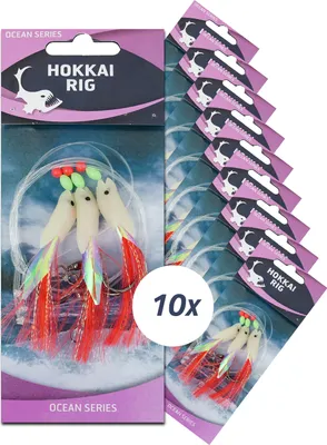 Zdjęcie produktu dla Eurocatch Hokkai Rig - jasnozielony 3 haczyki - 10 sztuk - przypon morski - wędkarstwo morskie - dorsz