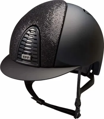 Produktbild von KEP Italia Reithelm Cromo 2.0 matt black Insert Glitter, Größe:M