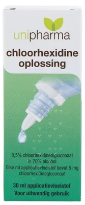 Productafbeelding van Unipharma Chloorhexidine 0,5% (30 ml)
