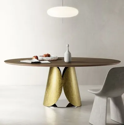 Produktbild von Casa Padrino Luxus Esstisch Braun / Gold / Silber 200 cm -  Italy