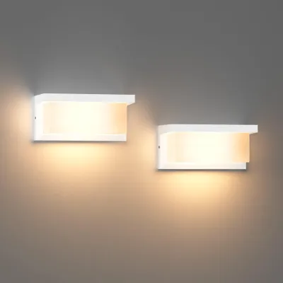 2er Set weiße Außen-Wandleuchte, E27, IP65, 60W