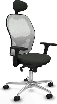 Produktbild von Bürostuhl mit Kopfstütze Jorquera Piqueras y Crespo 3D086N1 Schwarz