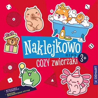 Productafbeelding van Naklejkowo Kids 3+. Knuffelige dieren - Anna Borchard, Monika Niewielska (stickervoorraadboek Demart, 32 pagina's)
