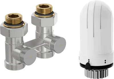 Immagine prodotto di Mexen G03 set termostatico a due tubi DN50, dritto 1/2"x3/4", nichel - W912-012-938-01