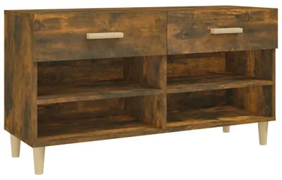 Produktbild von vidaXL Schuhschrank Räuchereiche 102x35x55 cm Holzwerkstoff