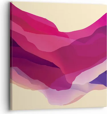 Produktbild von Bild auf Leinwand - Leinwandbild - Einteilig - Abstraktion Berge Rosa - 30x30cm - Wand Bild - Wanddeko - Wandbilder - Leinwanddruck - Bilder - Wanddekoration - Leinwand bilder - AC30x30-4288