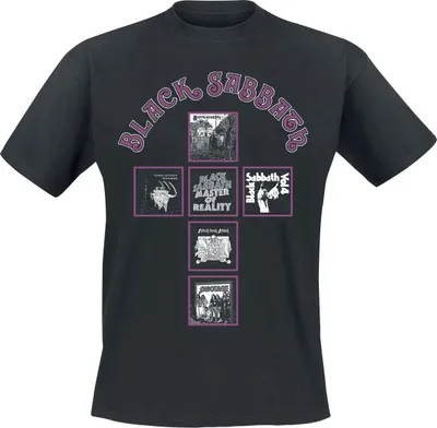 Produktbild von Black Sabbath T-Shirt Herren Album Covers Cross schwarz M