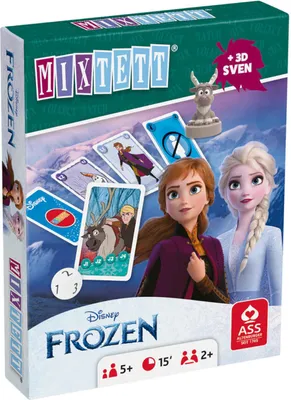 Produktbild von ASS Mixtett Frozen Kartenspiel + 3D Spielfigur Spielspaß mit Disney + 3D Sven