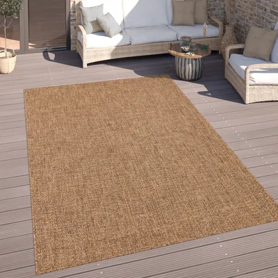 Produktbild von Outdoor Teppich Wetterfest Balkon Küche Einfarbiges Design Geometrisch Grösse 120x160 cm