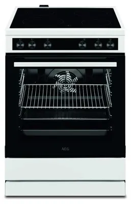 Obrázok produktu pre AEG CCB6206ABW, Voľne stojaci sporák, Čierna, Biela, Otočné, Biela, Predné, Keramický