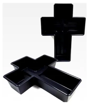 Produktbild von Pflanzschale KREUZ 31x23x6 cm ANTHRAZIT