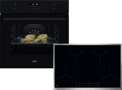 Produktbild von AEG AB37BP Set Pyrolyse Backofen BPK53516XB + Induktionskochfeld OIO84A00XB