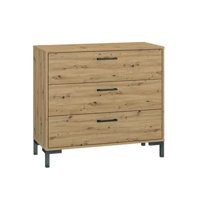 Zdjęcie produktu dla Komoda NIKOLA 90 3S dąb artisan