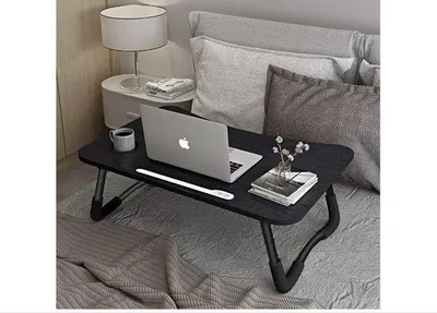 Obrázok produktu pre Skladací stolík na notebook, 60 x 40 cm, čierny, 4 USB porty