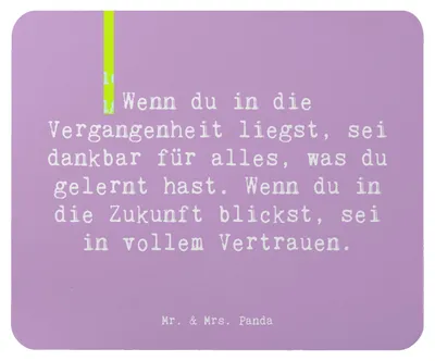 Produktbild von Mr. & Mrs. Panda Mauspad Spruch Freude und Vertrauen - Lavendeltraum - Geschenk, lebensmotto, Lernen, Dankbarkeit, computer, laptop, weisheit, Motivation, Mouse Pad