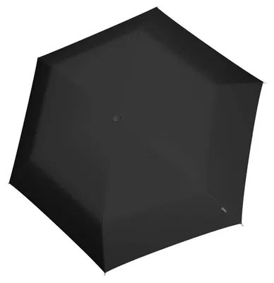 Produktbild von Knirps Taschenregenschirm Regenschirm U.200 Ultra Light Duomatic Black With Rose Coating schwarz rosa