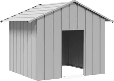 Produktbild von Hundehütte mit Dach 131x101x102 cm Verzinkter Stahl