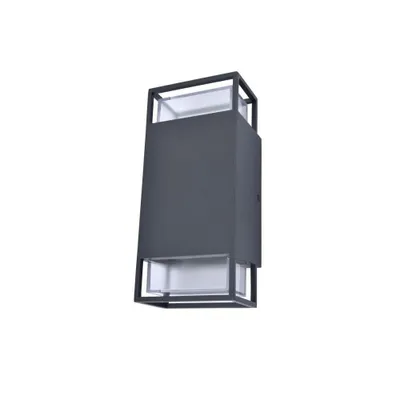 Imagen del producto de LUTEC RIDGE, superficie, rectangular, 2 bombillas, casquillo GU10, IP54, color gris