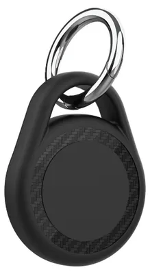 Produktbild von INF TPU-Schutzhülle mit Federkarabiner, kompatibel mit Apple AirTag 1/2 – Passgenau, Mehrere Farben Schwarz