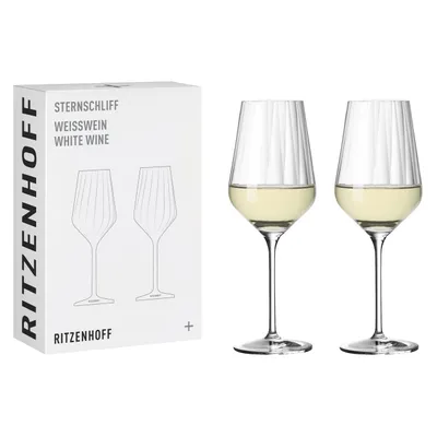 Produktbild von STERNSCHLIFF WEIßWEINGLAS-SET #2 VON DESIGN BY RITZENHOFF