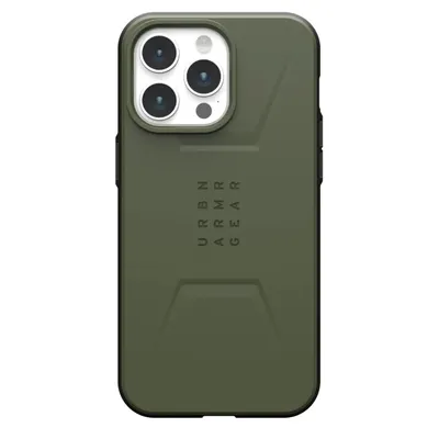 Produktbild von Urban Armor Gear Civilian Magsafe, Cover, Apple, iPhone 15 Pro Max, 17 cm (6.7"), Olive