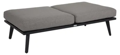 Produktbild von 2-Sitzer-Bank Villac 150 x 40 x 75 cm Aluminium Olefin Schwarz Beige