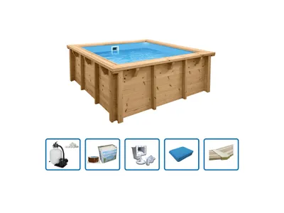 Produktbild von Pool "Java " 2,10 x 2,10 m Rechteck, Tiefe 0,78 m (Basic Set)