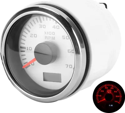 Image de Compteur de vitesse à aiguille 52 mm/2,1 pouces IP67 étanche universel pour voiture, camion, bateau 9-32 VCC