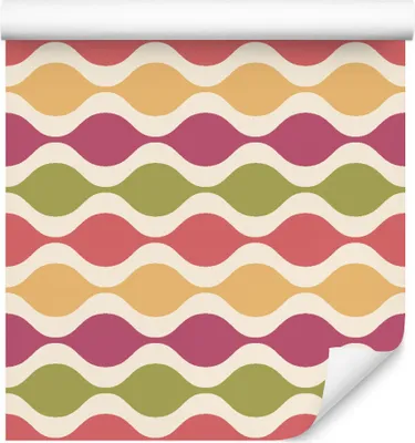 Immagine prodotto di rotolo da 10 m di VLIES WALLPAPER motivo geometrico linee onde ornamenti XXL