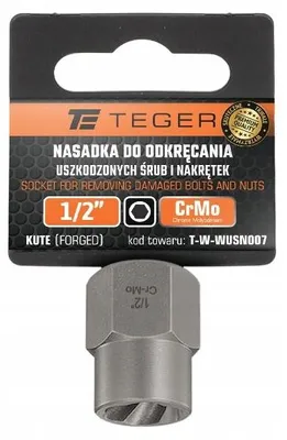 Obrázek produktu pro Teger speciální zásuvka pro poškozené šrouby, 1/2 palce, Cr-Mo