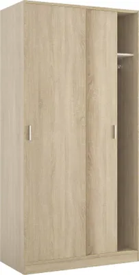 Immagine prodotto di Dmora Guardaroba 2 Ante Alt 50x200h cm Marrone Rovere, Appendiabiti 2 Ante