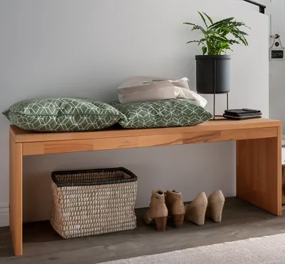 Produktbild von Massivholz Flurbank 120 cm Buche massiv CUENCA-137