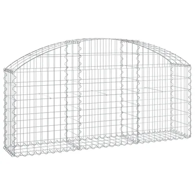 Obrázok produktu pre vidaXL Gabión s vysokým oblúkom 150x30x60/80 cm Pozinkované železo